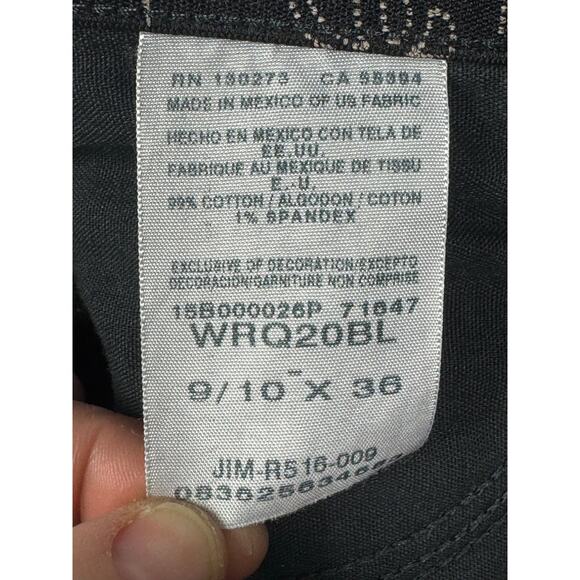 Wrangler Q-Baby Women's Straight Leg Black Denim Jeans - Size 9/10x36 (32x36) - Picture 5 of 5